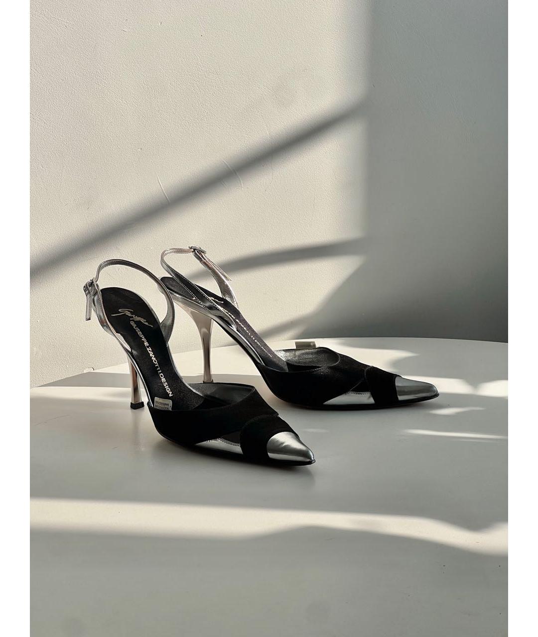 GIUSEPPE ZANOTTI DESIGN Черные текстильные туфли, фото 2