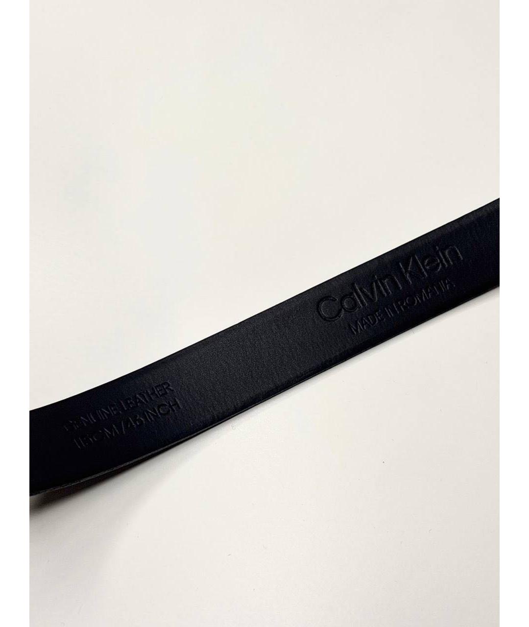 CALVIN KLEIN Черный кожаный ремень, фото 6