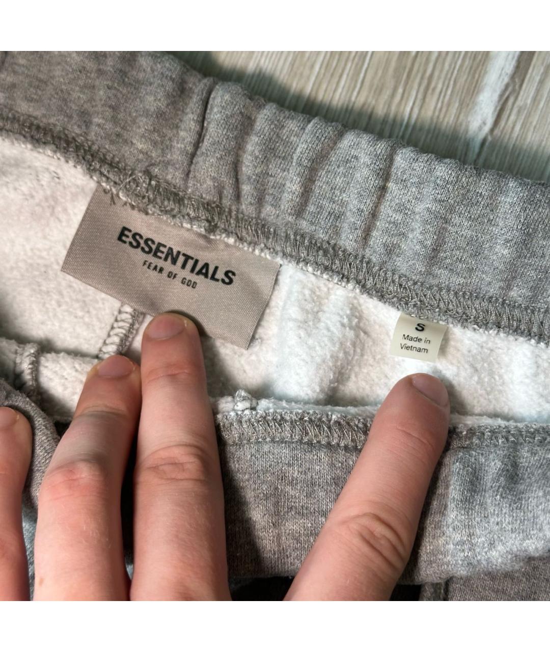 FEAR OF GOD ESSENTIALS Серый хлопко-эластановый спортивный костюм, фото 6
