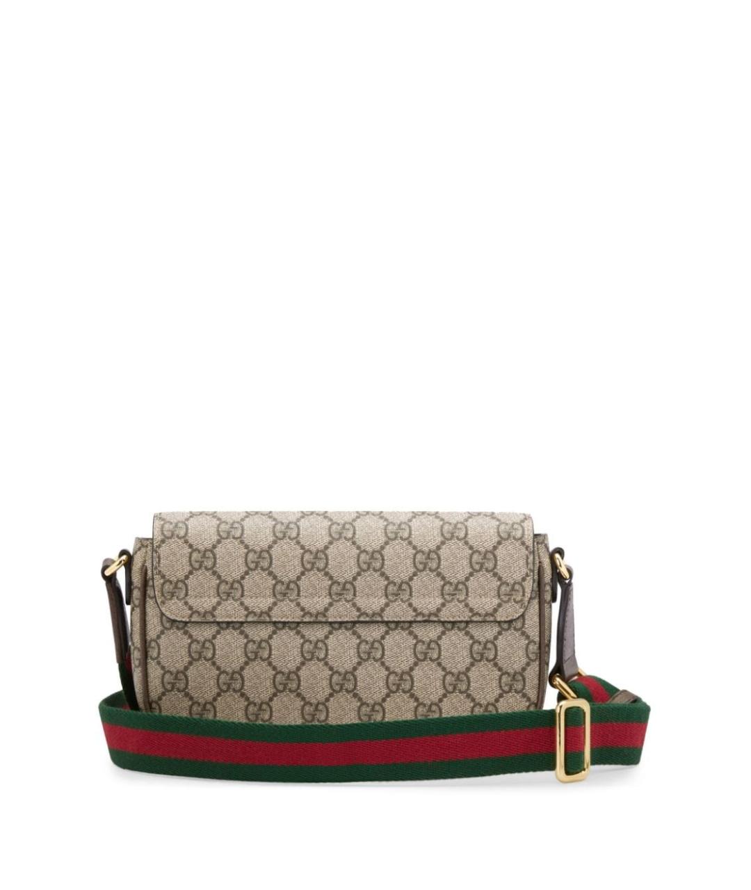 GUCCI Бежевая сумка через плечо из канвы, фото 6