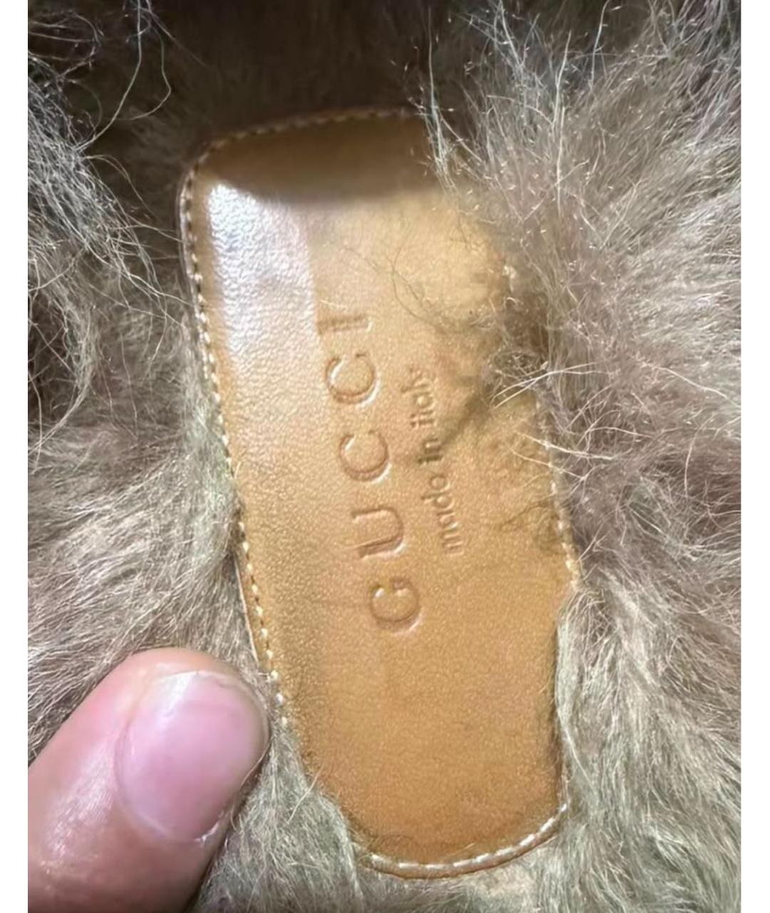 GUCCI Коралловые мюли из экзотической кожи, фото 4