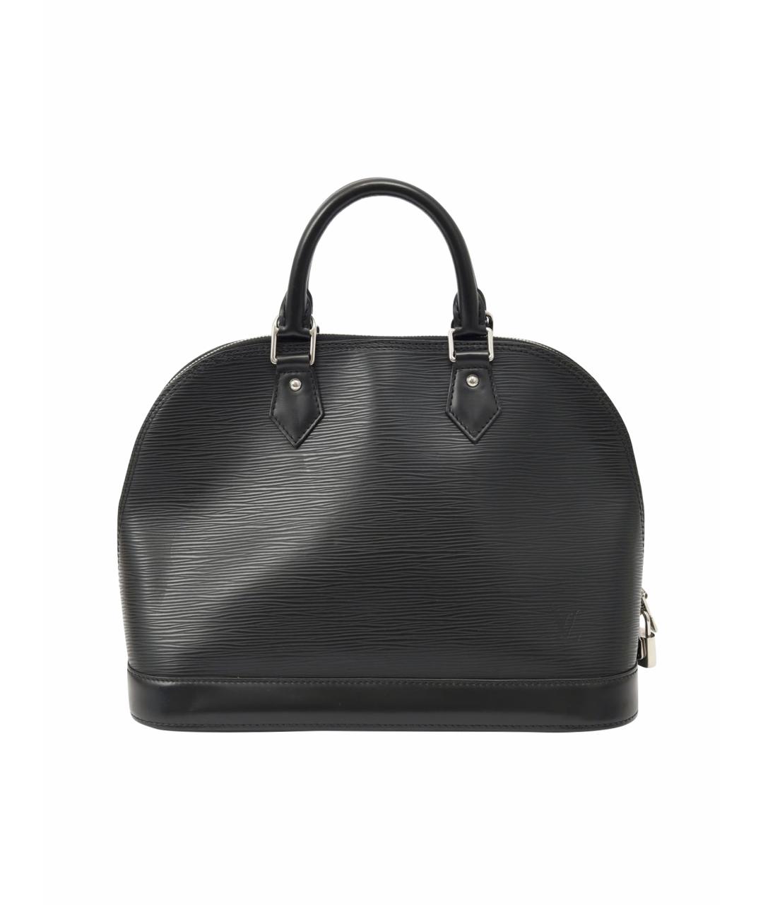 LOUIS VUITTON Черная кожаная сумка с короткими ручками, фото 1