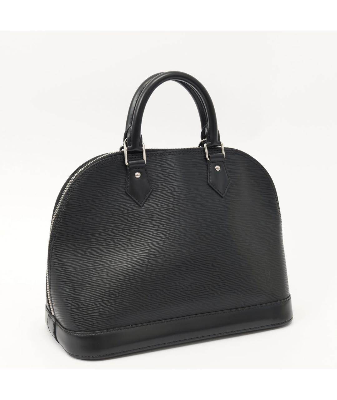 LOUIS VUITTON Черная кожаная сумка с короткими ручками, фото 2