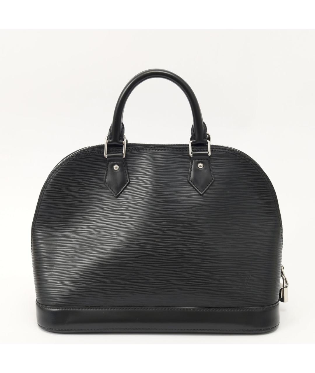 LOUIS VUITTON Черная кожаная сумка с короткими ручками, фото 5