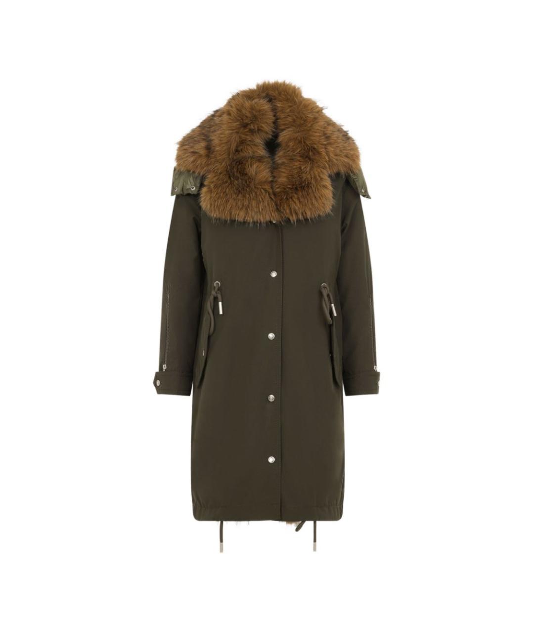 MONCLER Зеленая полиамидовая парка, фото 1