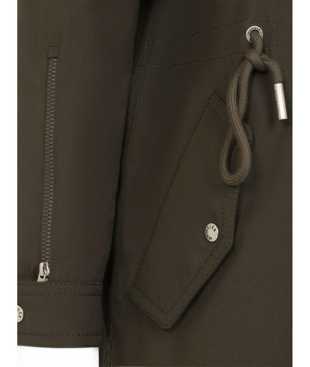 MONCLER Зеленая полиамидовая парка, фото 2