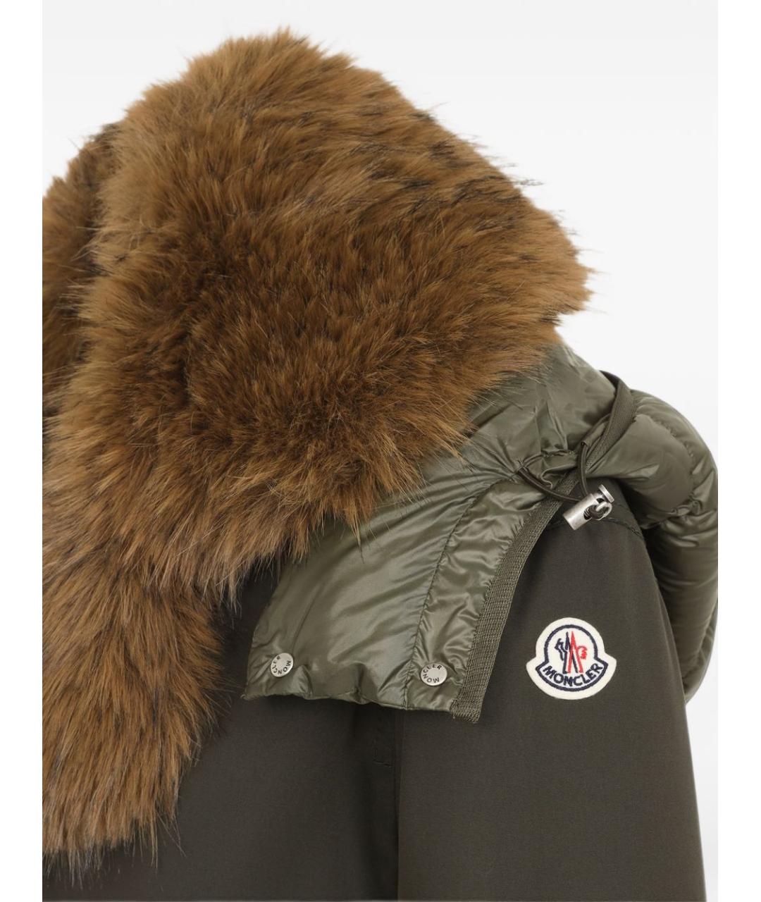 MONCLER Зеленая полиамидовая парка, фото 3