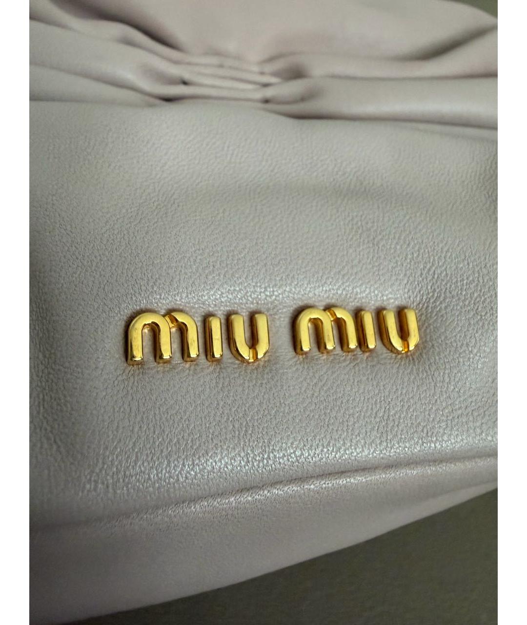 MIU MIU Розовая кожаная сумка через плечо, фото 7