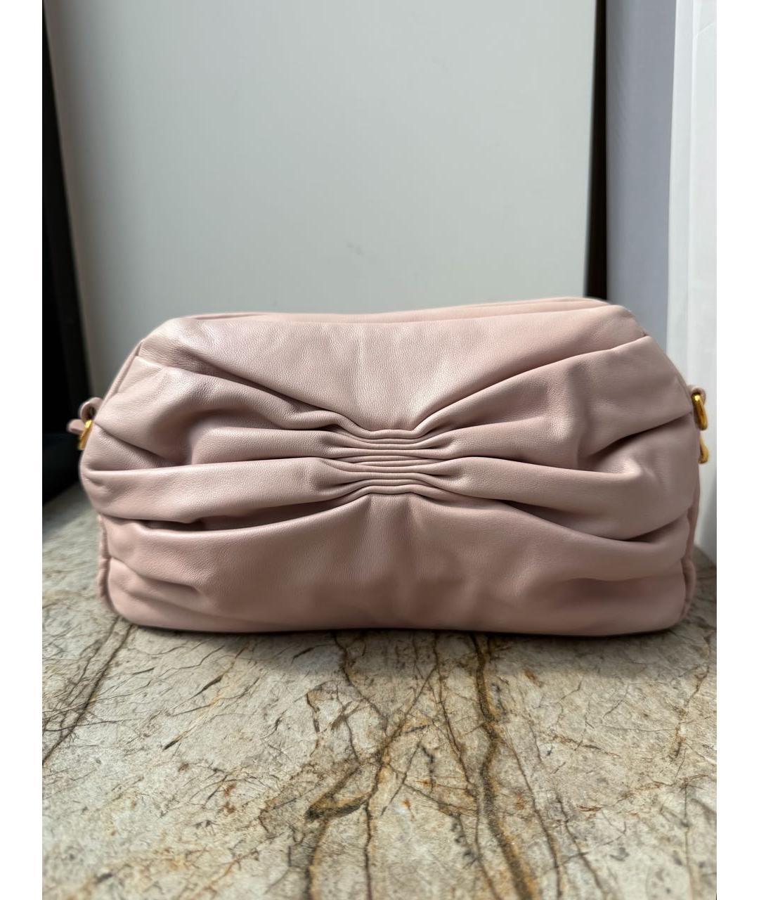 MIU MIU Розовая кожаная сумка через плечо, фото 3