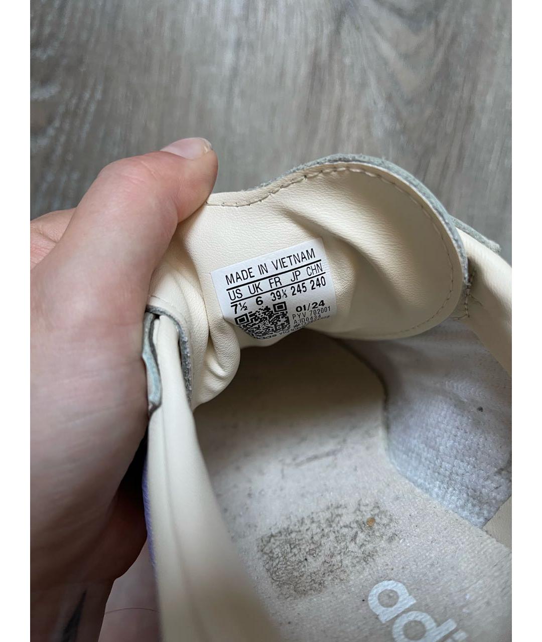 ADIDAS Бежевые кожаные балетки, фото 4
