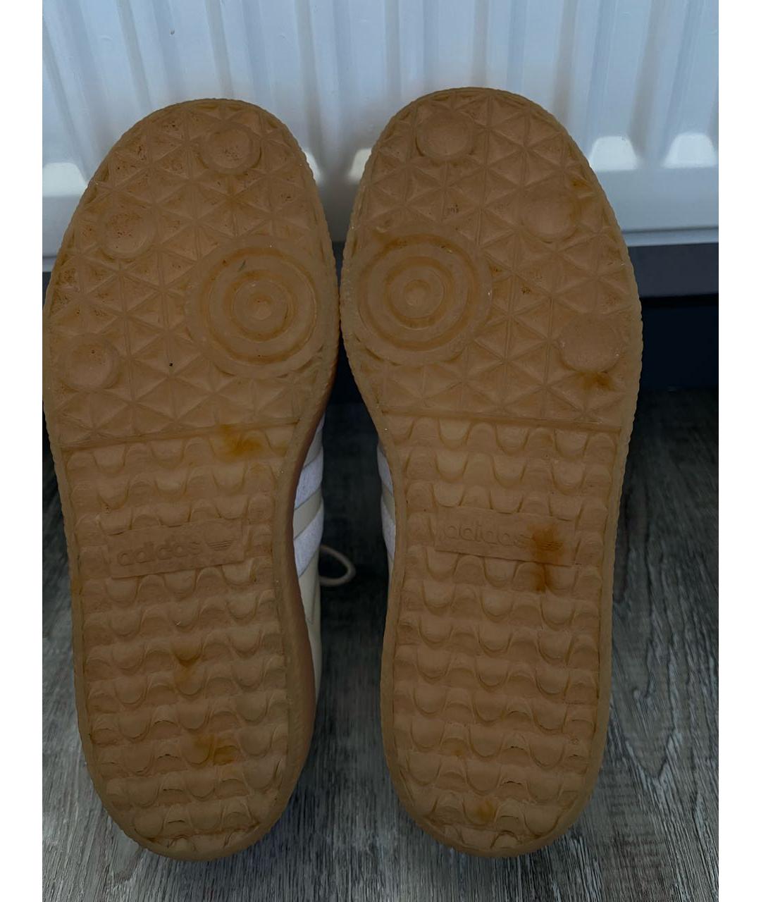 ADIDAS Бежевые кожаные балетки, фото 6