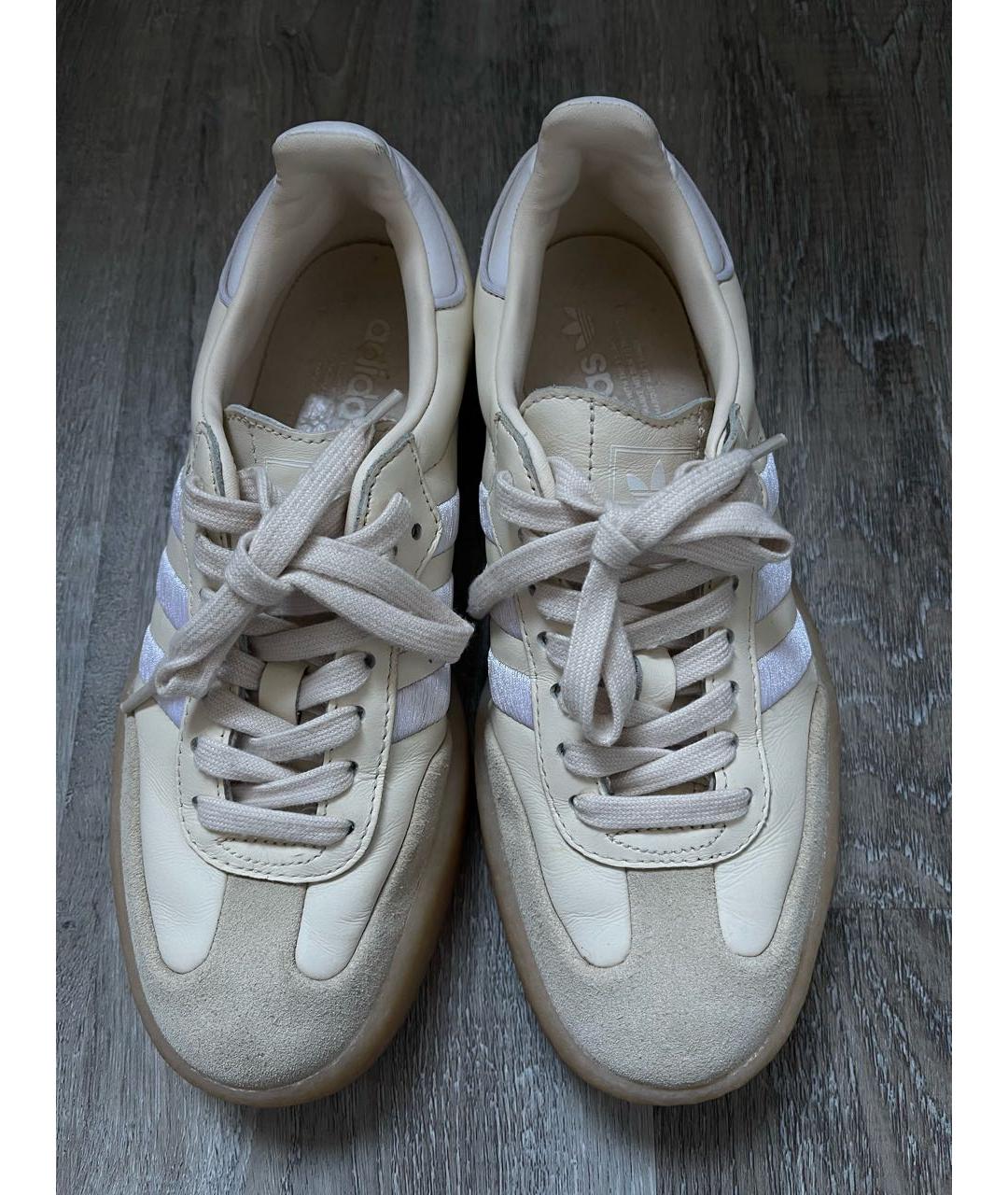 ADIDAS Бежевые кожаные балетки, фото 7