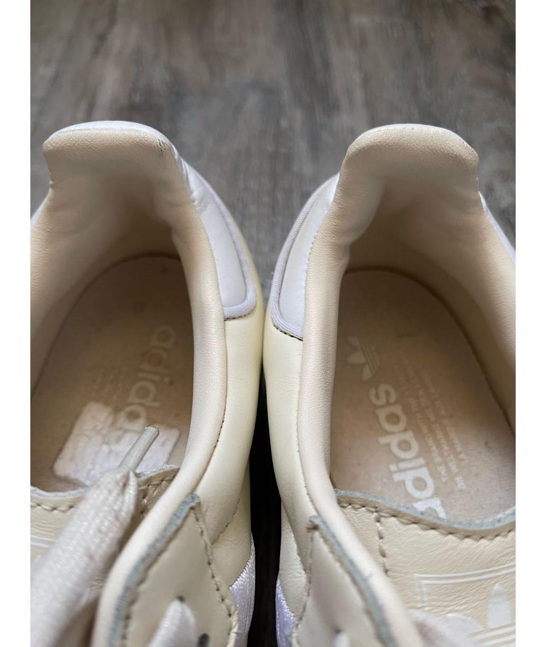 ADIDAS Бежевые кожаные балетки, фото 5