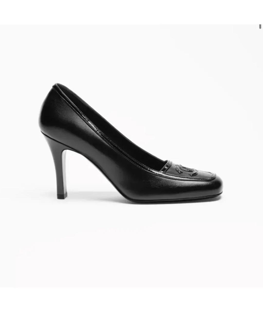 CHANEL Черные кожаные туфли, фото 6