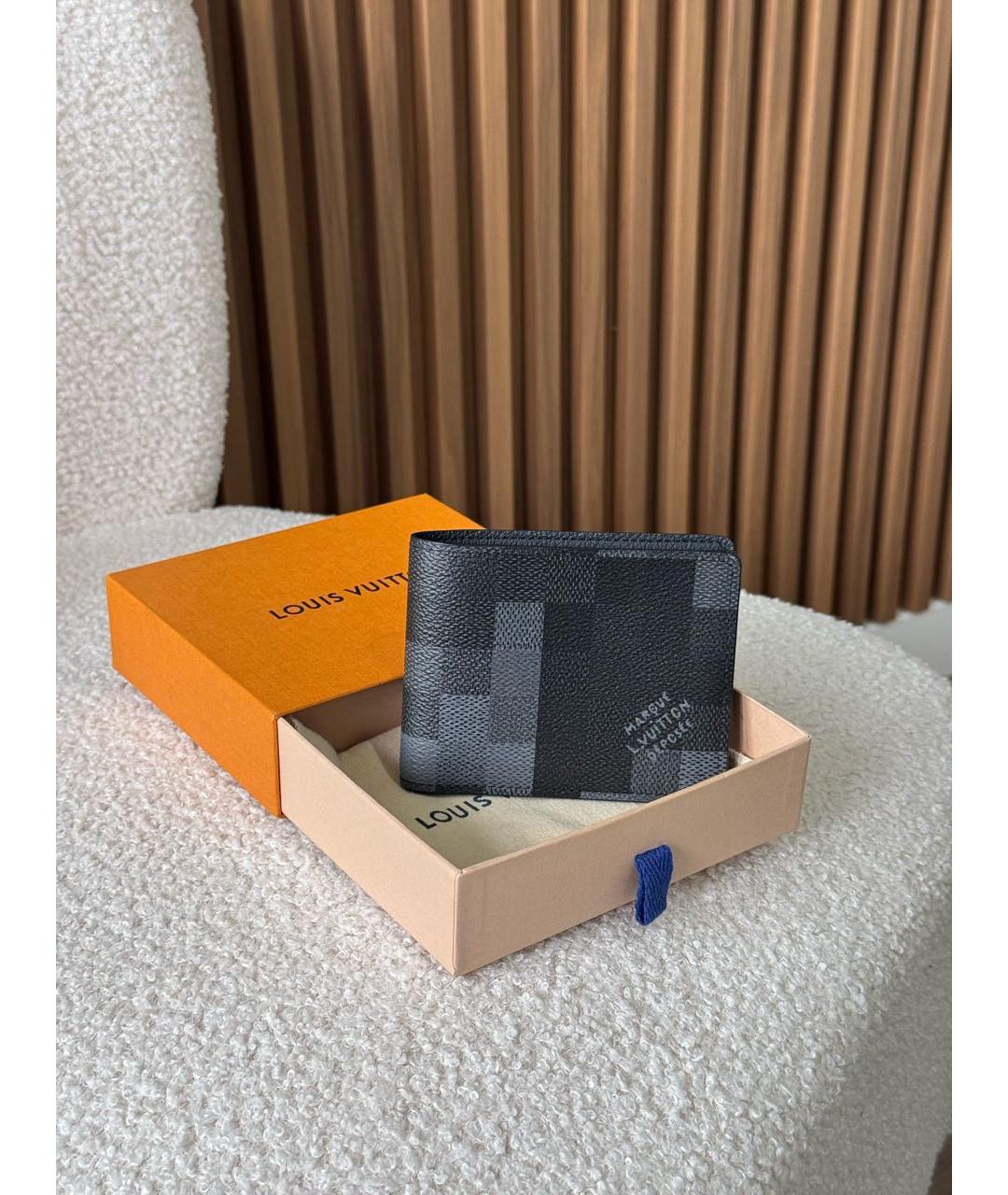 LOUIS VUITTON Черный кошелек, фото 5