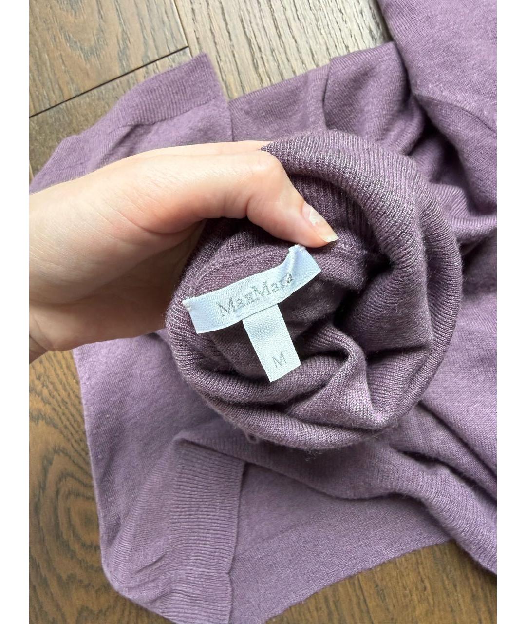 MAX MARA Фиолетовая кашемировая водолазка, фото 4