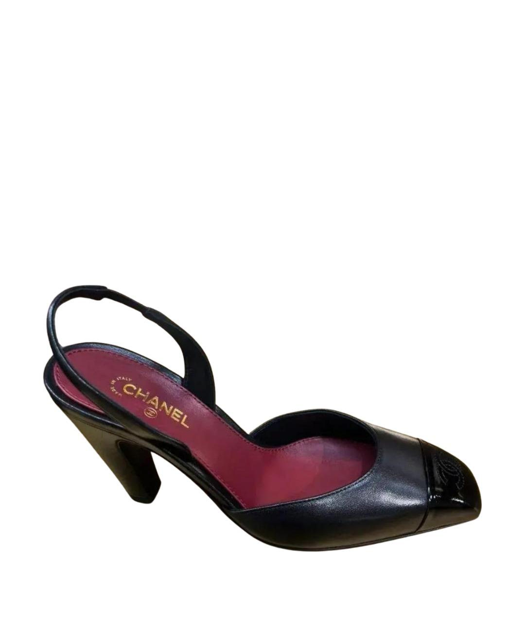 CHANEL Черные кожаные туфли, фото 1