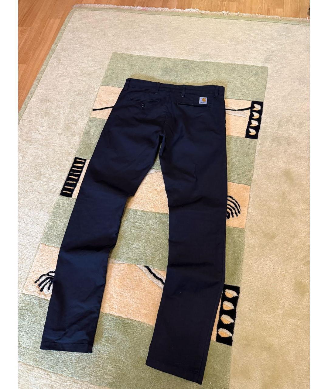 CARHARTT Черные хлопковые брюки чинос, фото 3