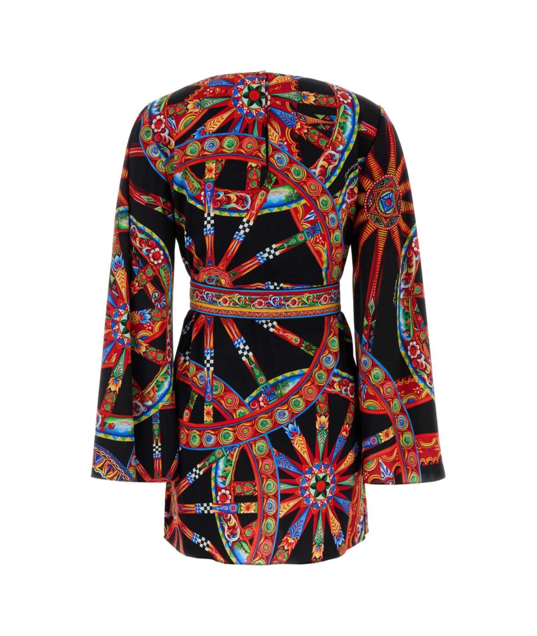 DOLCE&GABBANA Мульти шелковое коктейльное платье, фото 2