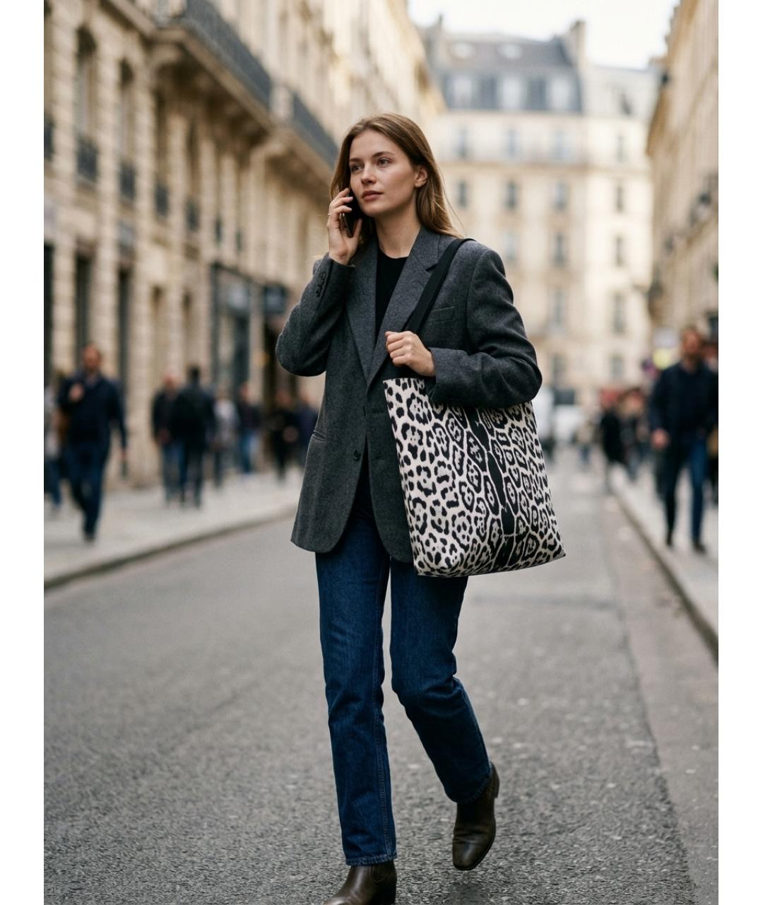 SAINT LAURENT Мульти хлопковая сумка тоут, фото 6
