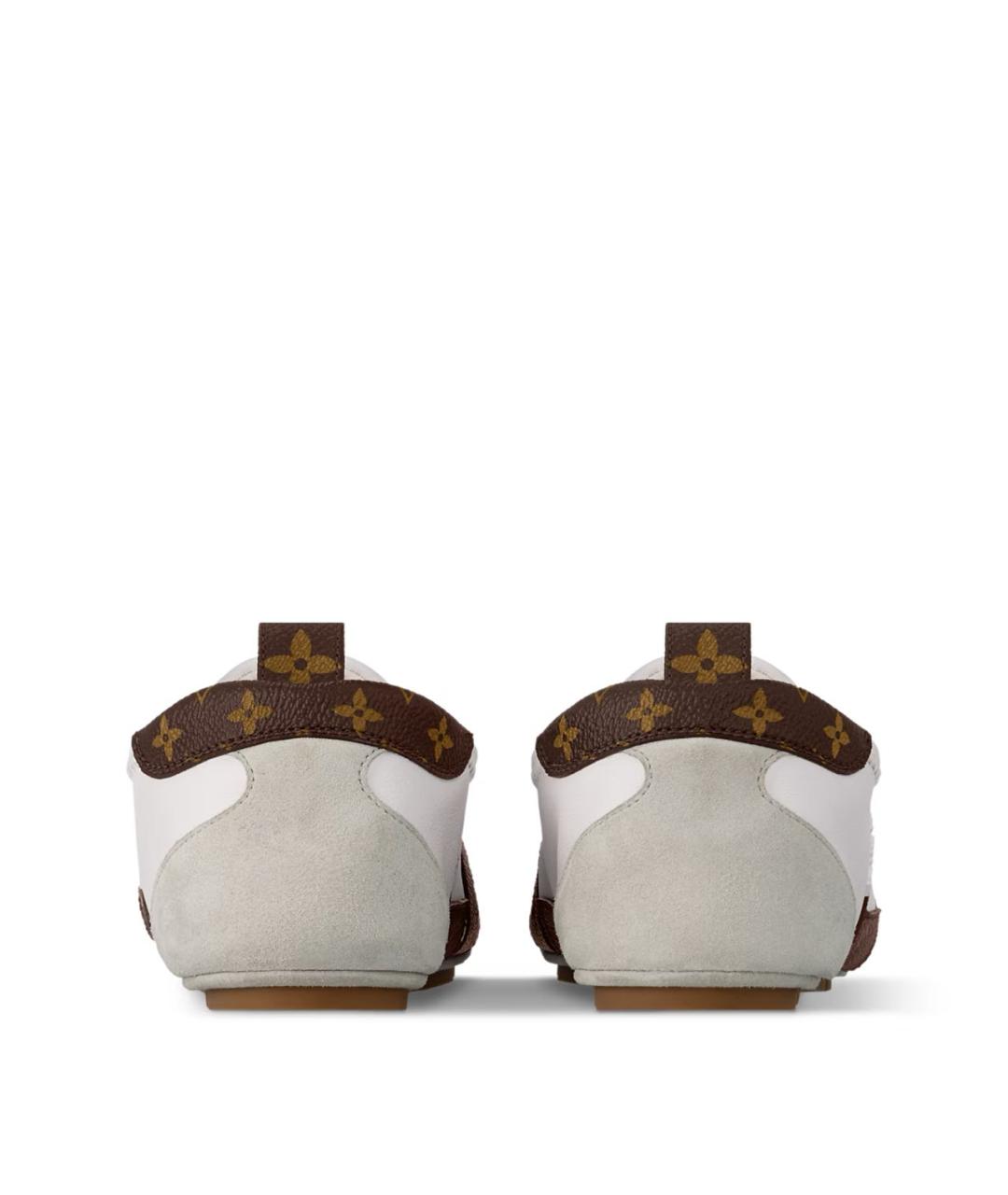 LOUIS VUITTON Белые замшевые кроссовки, фото 5