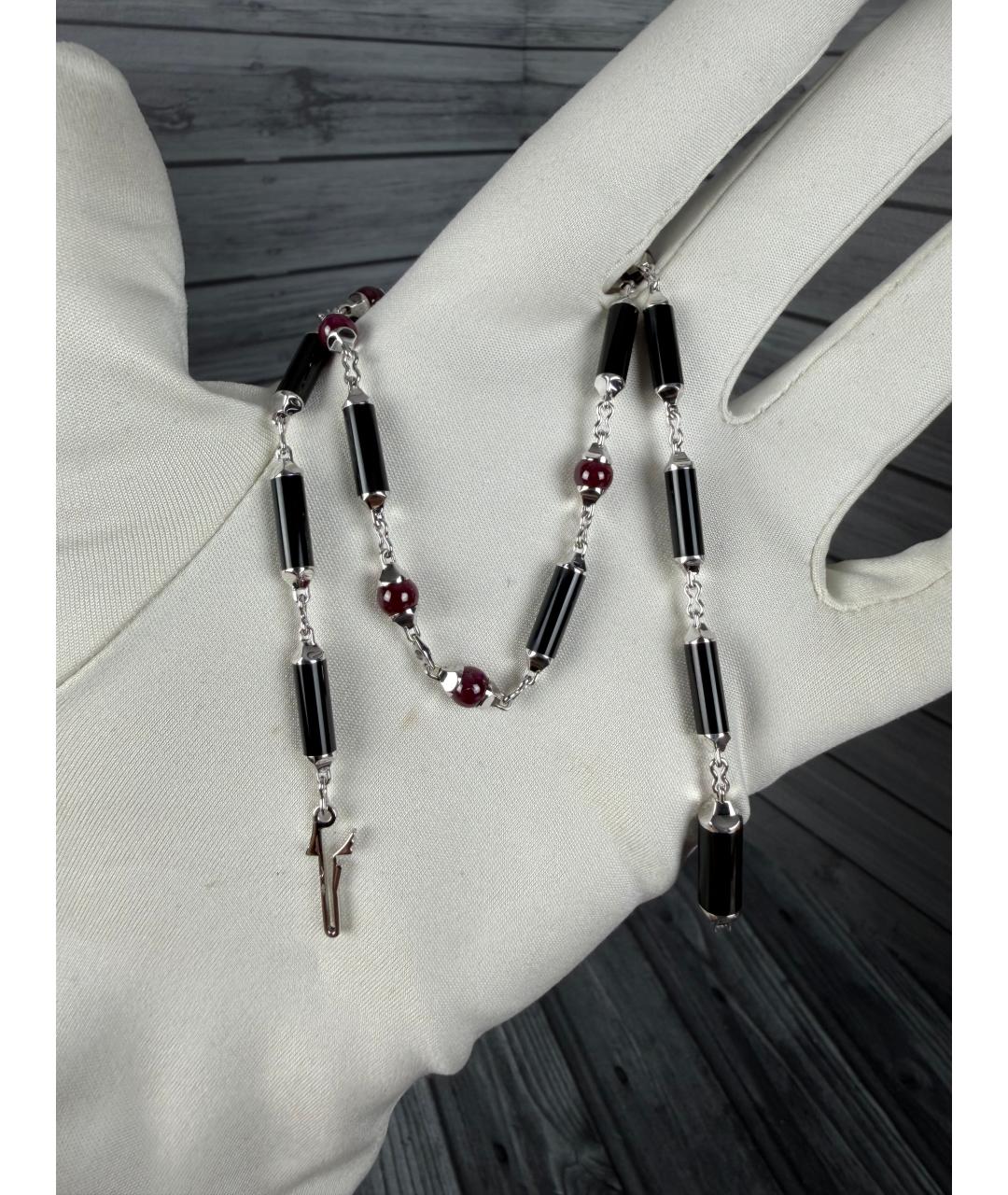 CARTIER Черное колье из белого золота, фото 2