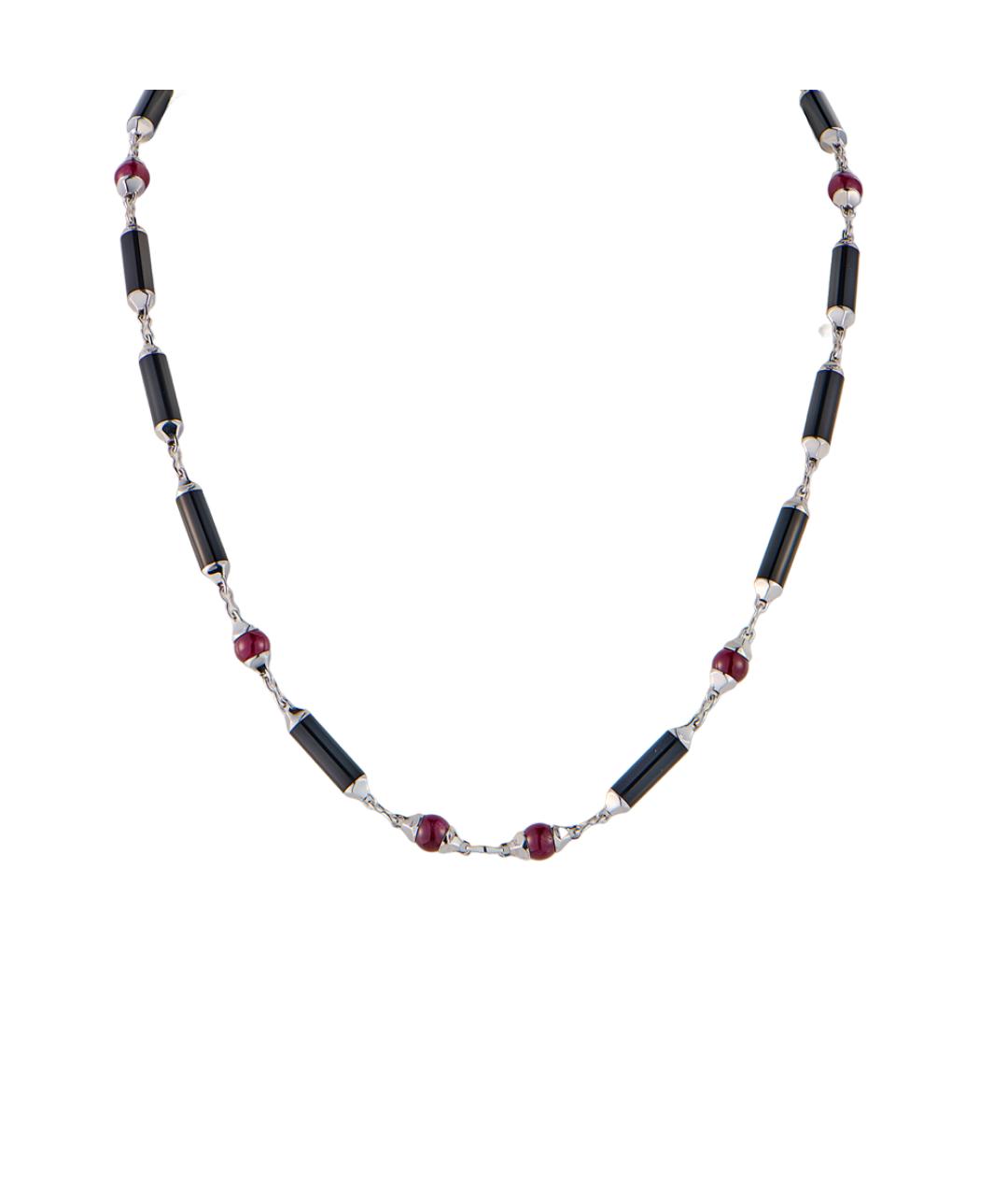 CARTIER Черное колье из белого золота, фото 6