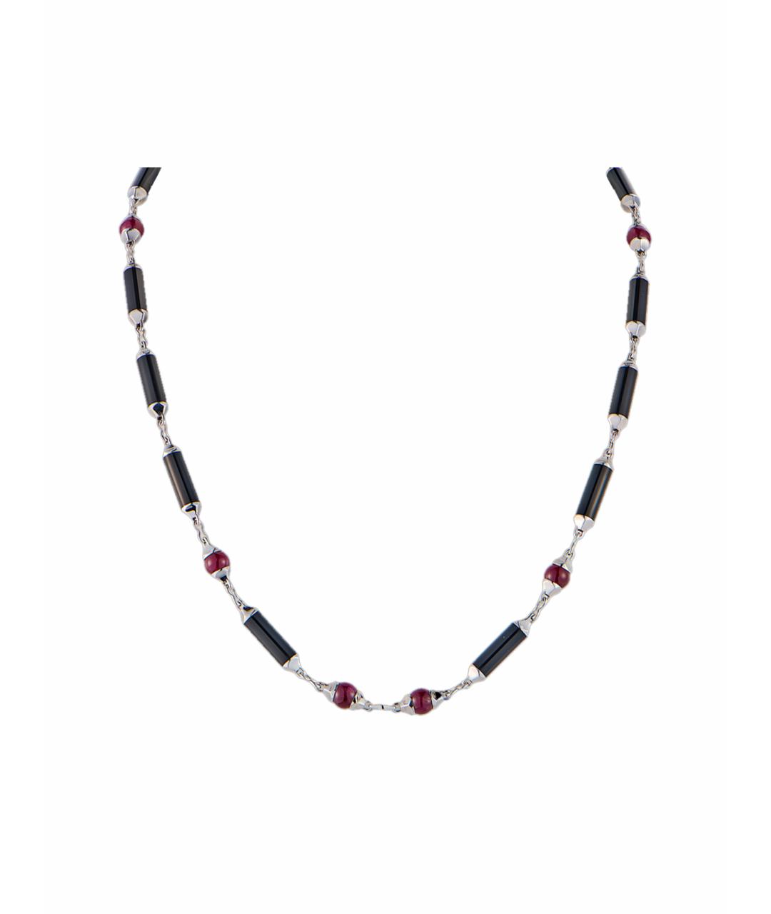 CARTIER Черное колье из белого золота, фото 1