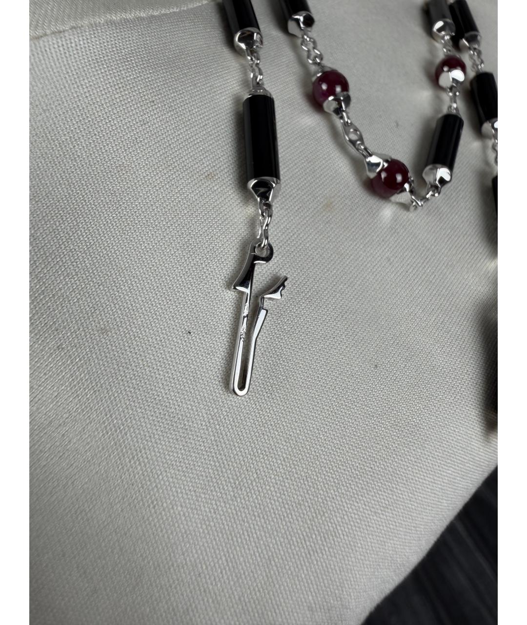 CARTIER Черное колье из белого золота, фото 4