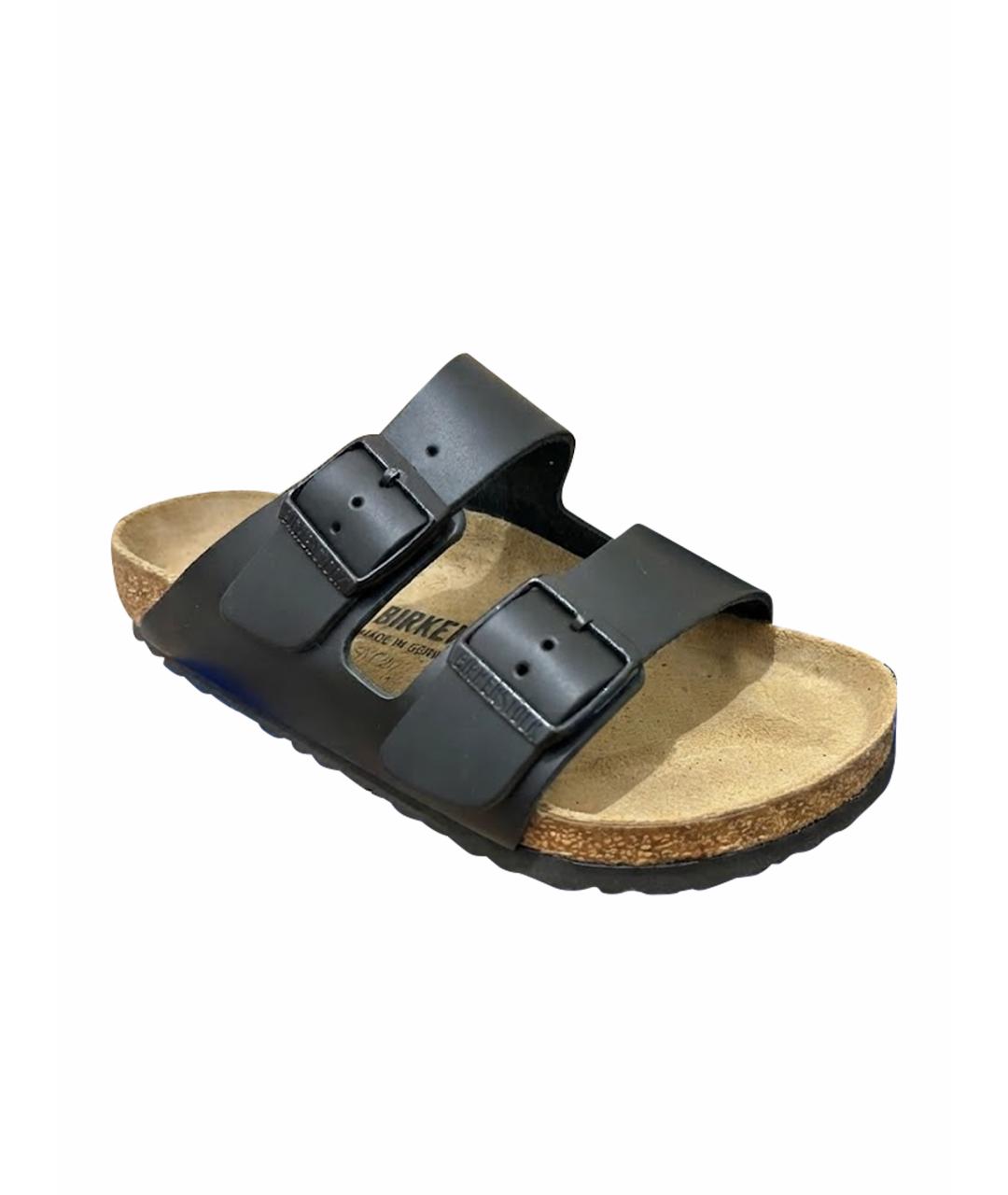 BIRKENSTOCK Черные кожаные сандалии, фото 1