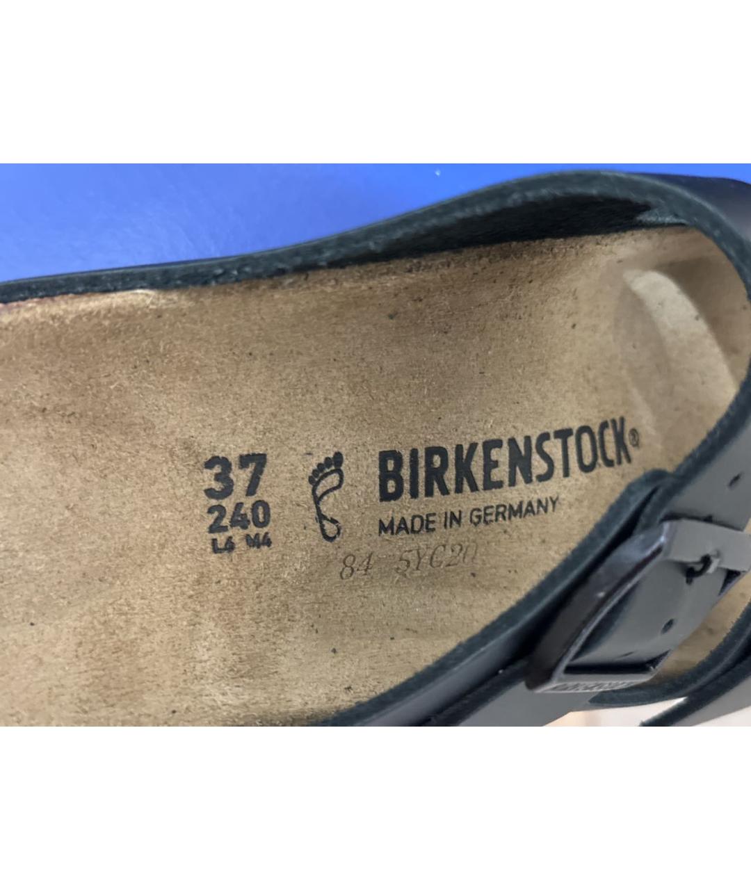 BIRKENSTOCK Черные кожаные сандалии, фото 6