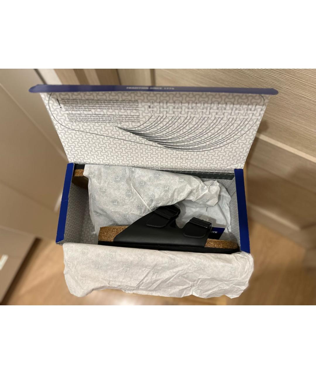 BIRKENSTOCK Черные кожаные сандалии, фото 5