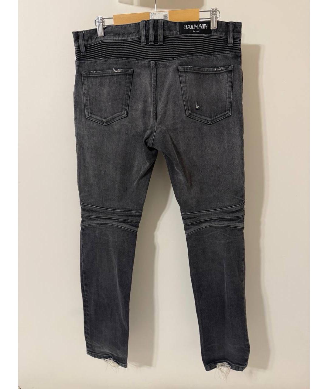 BALMAIN Черные хлопковые джинсы скинни, фото 2
