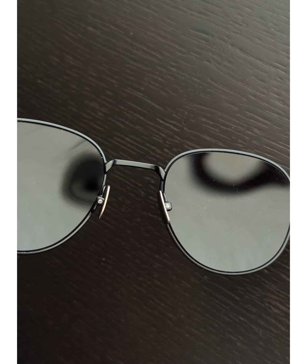 SAINT LAURENT Черные металлические солнцезащитные очки, фото 3