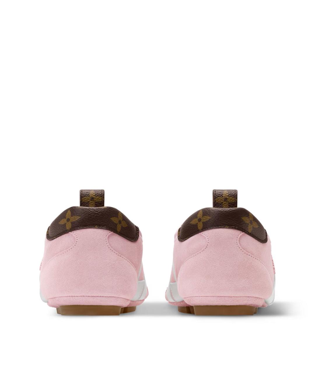 LOUIS VUITTON Розовые замшевые кроссовки, фото 4