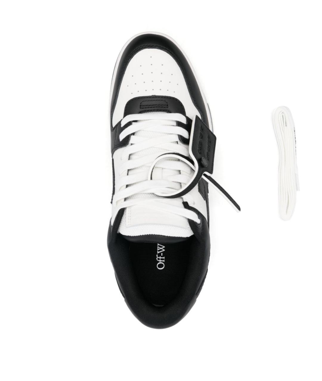 OFF-WHITE Белые кожаные низкие кроссовки / кеды, фото 4