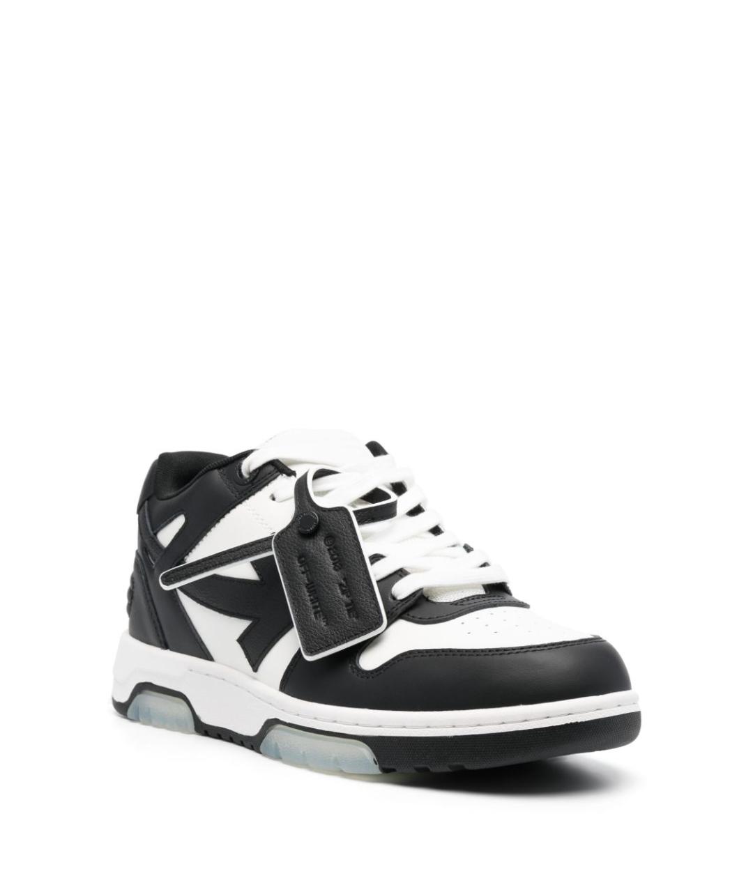 OFF-WHITE Белые кожаные низкие кроссовки / кеды, фото 3