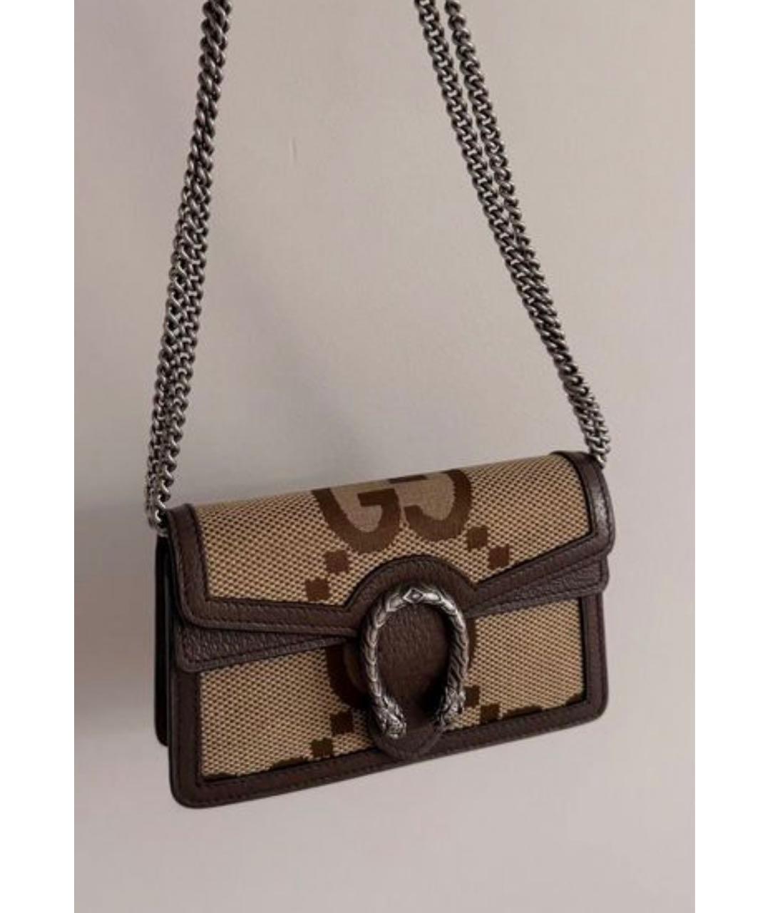 GUCCI Коричневая кожаная сумка тоут, фото 4