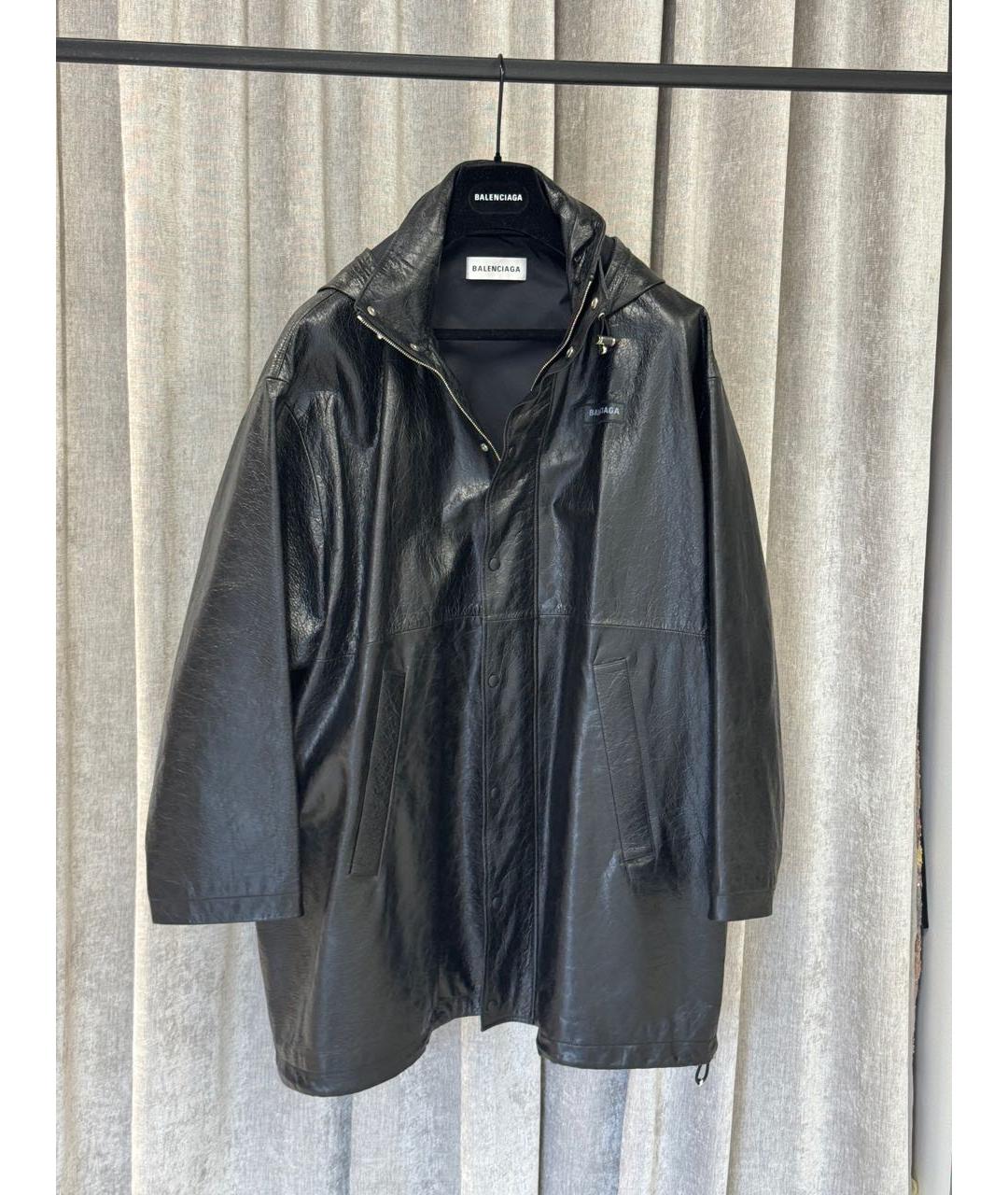 BALENCIAGA Черная кожаная парка, фото 5