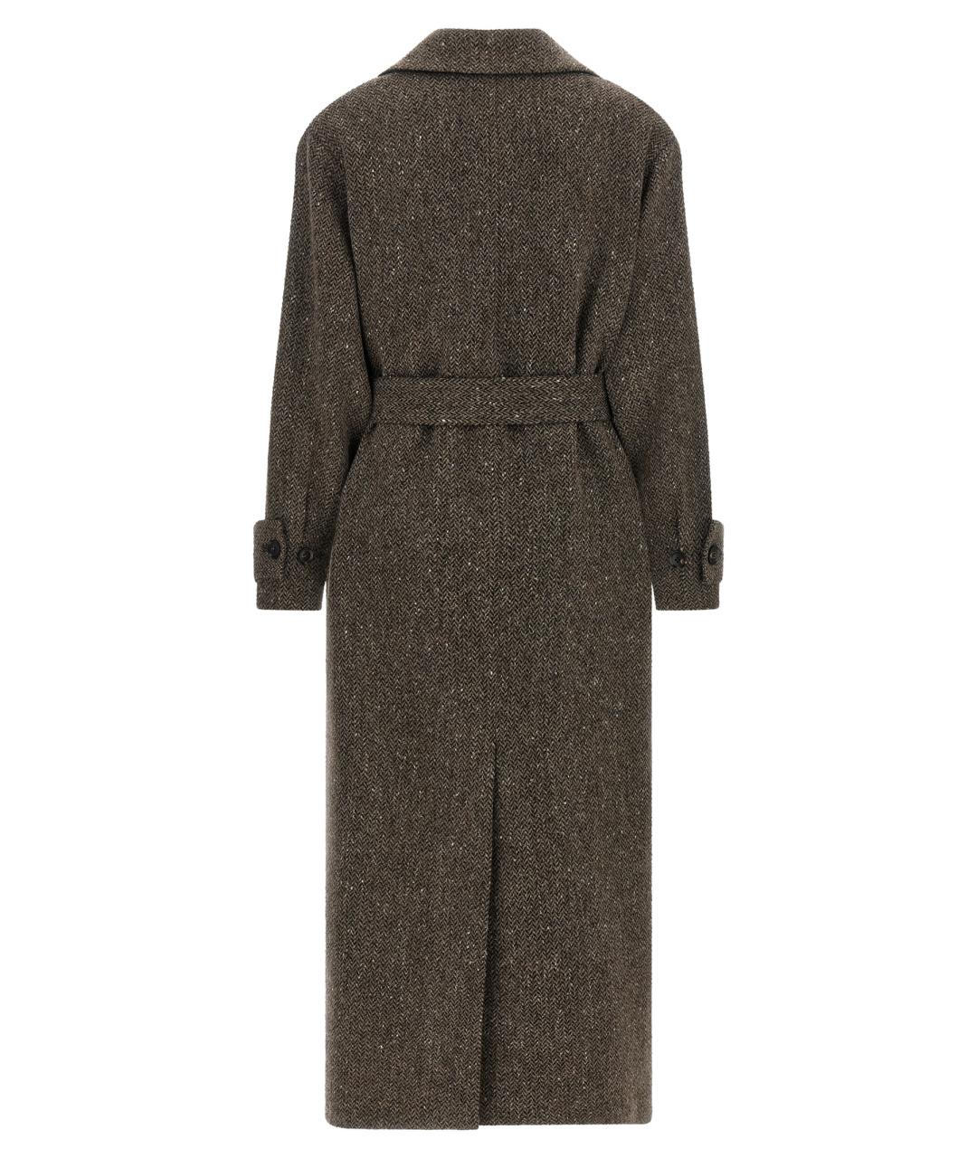 KITON Коричневое шерстяное пальто, фото 2