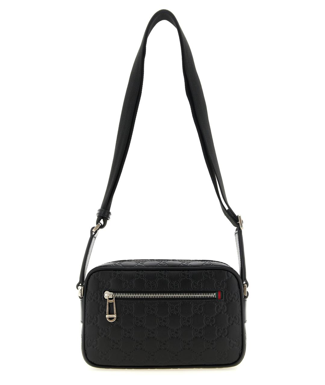 GUCCI Черная кожаная сумка на плечо, фото 1