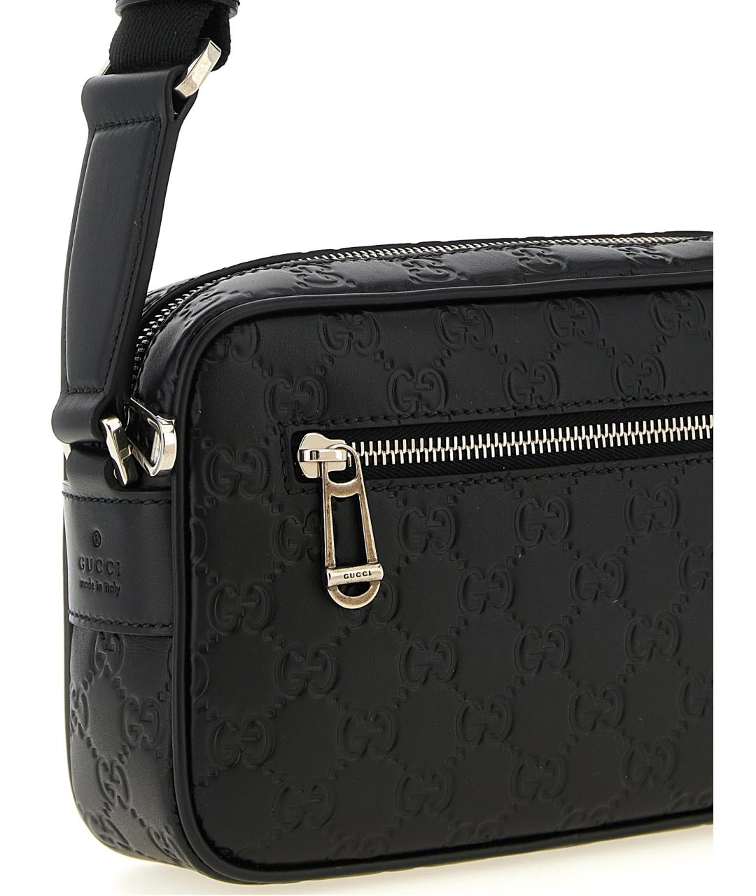 GUCCI Черная кожаная сумка на плечо, фото 3