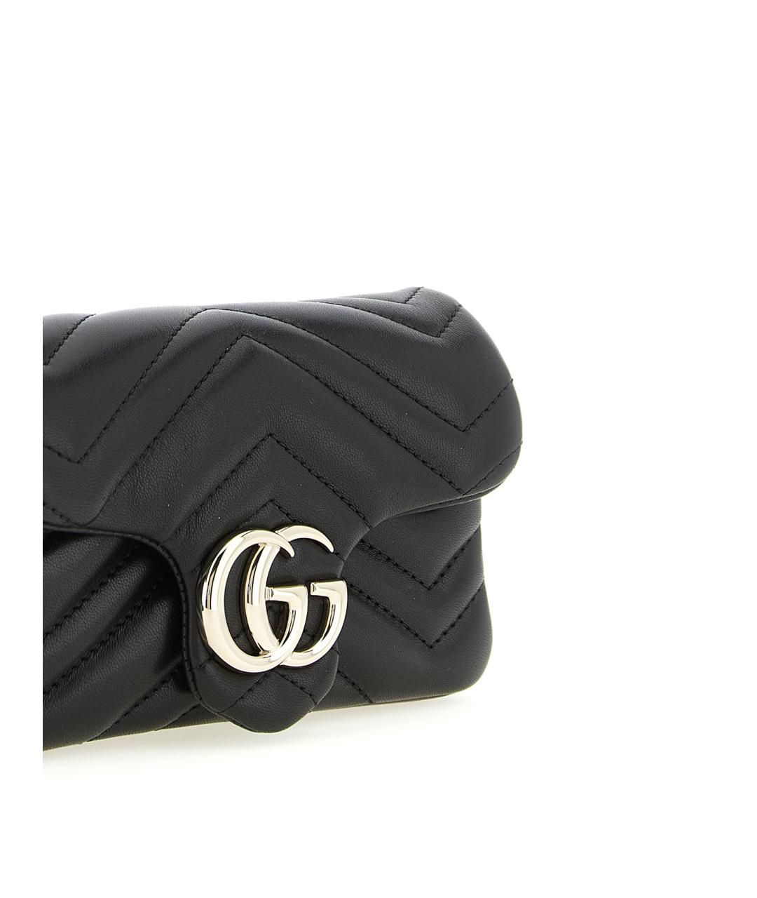 GUCCI Черная кожаная сумка через плечо, фото 3