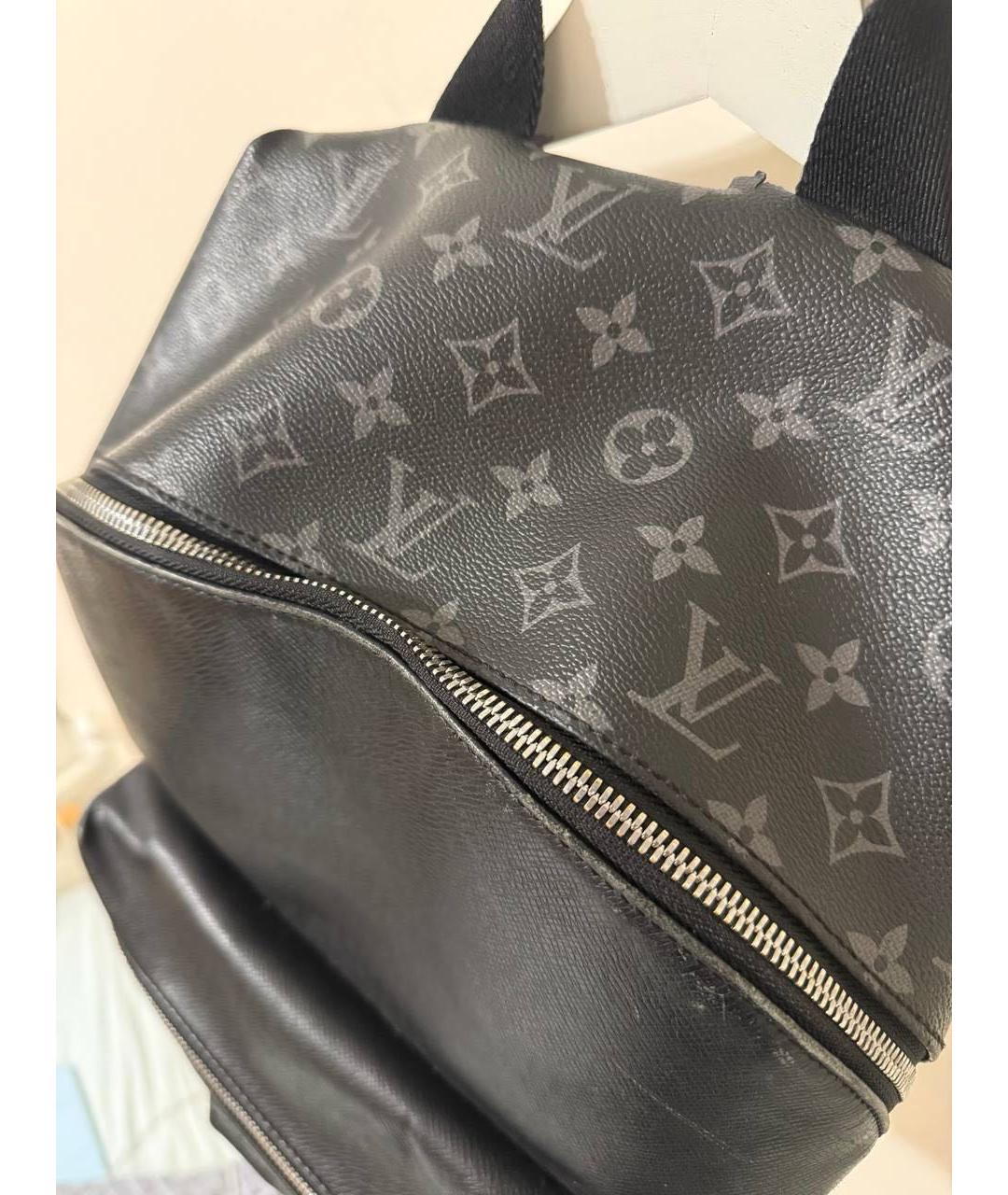 LOUIS VUITTON Черный кожаный рюкзак, фото 4