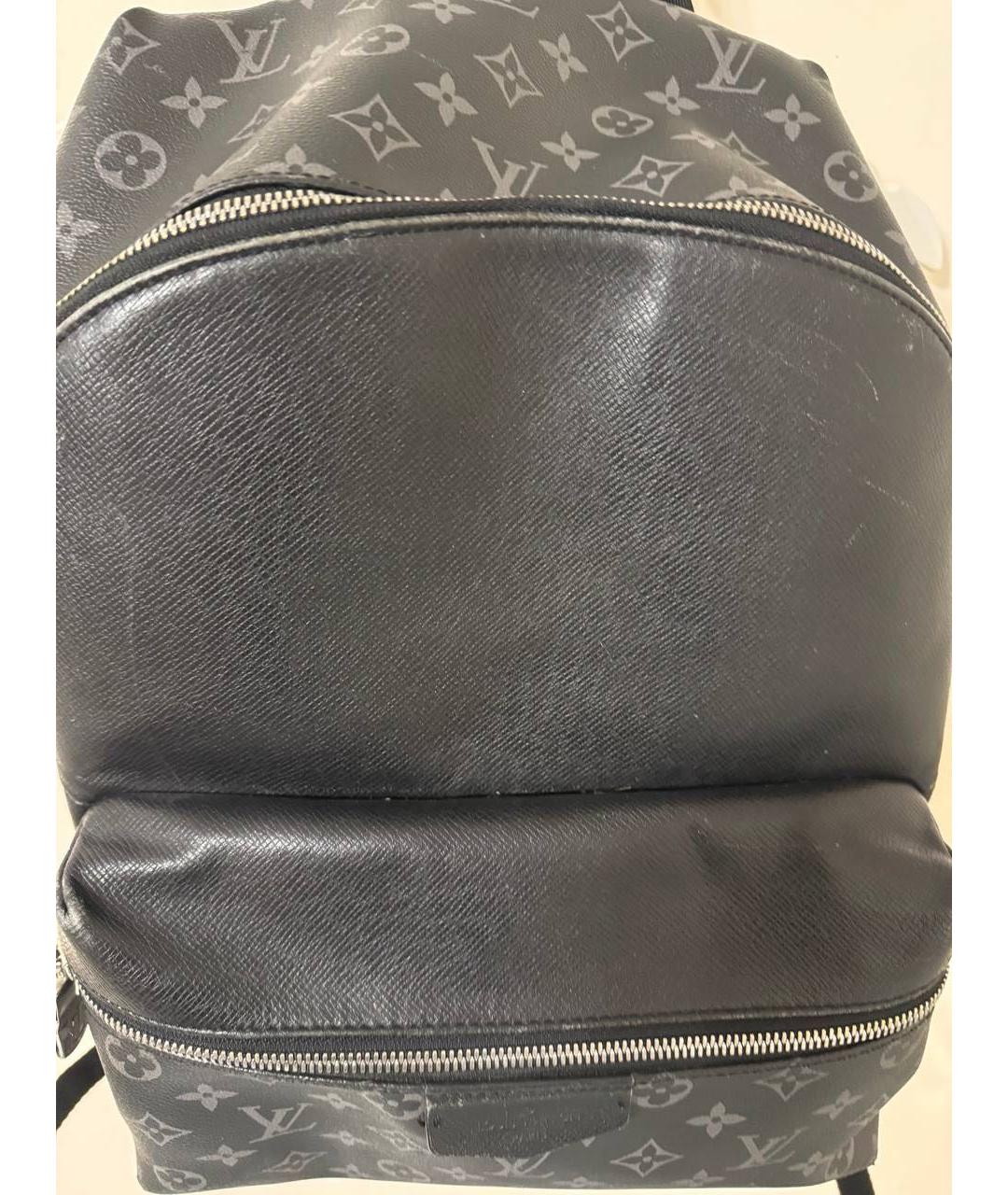 LOUIS VUITTON Черный кожаный рюкзак, фото 3