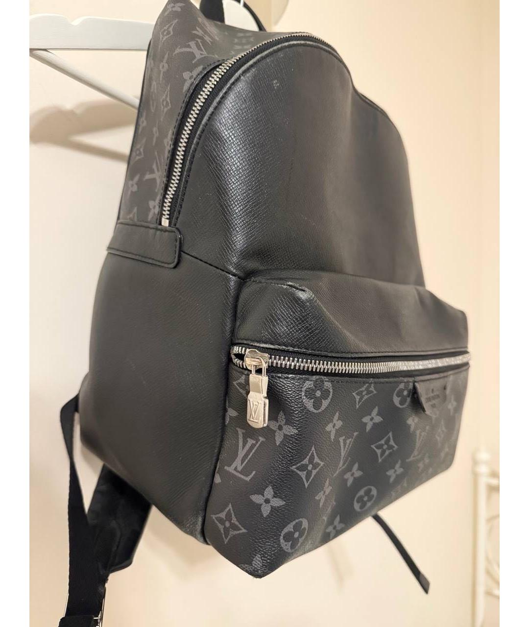 LOUIS VUITTON Черный кожаный рюкзак, фото 2