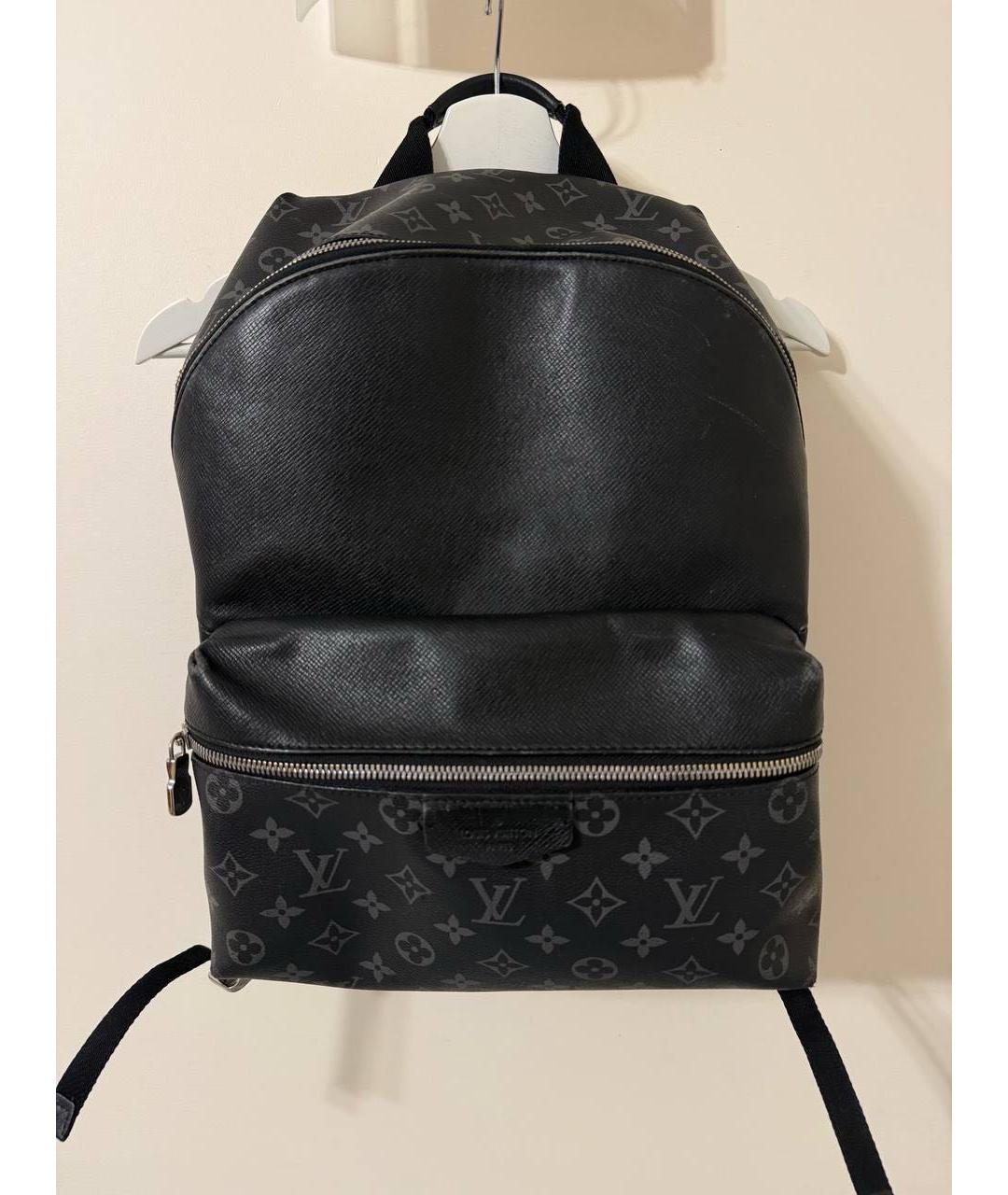 LOUIS VUITTON Черный кожаный рюкзак, фото 8