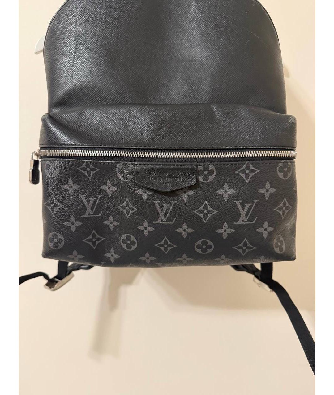 LOUIS VUITTON Черный кожаный рюкзак, фото 5