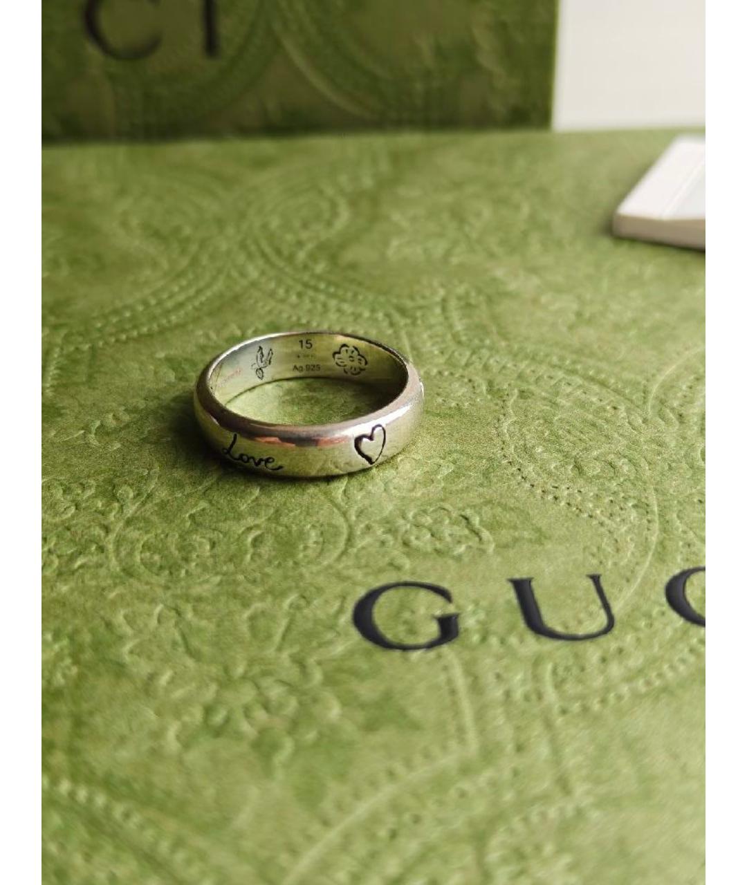 GUCCI Серебряное серебряное кольцо, фото 3