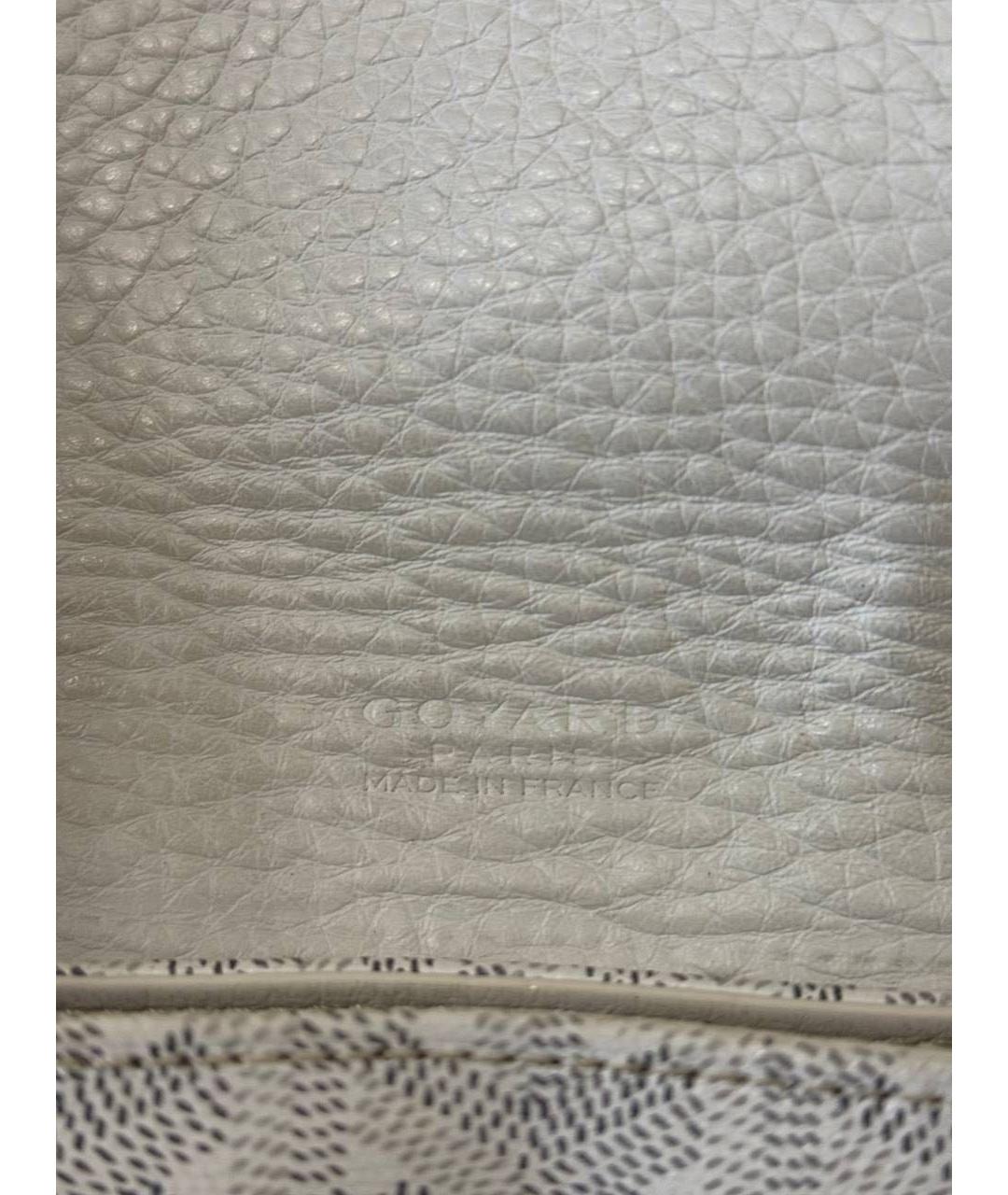 GOYARD Белая кожаная сумка на плечо, фото 4